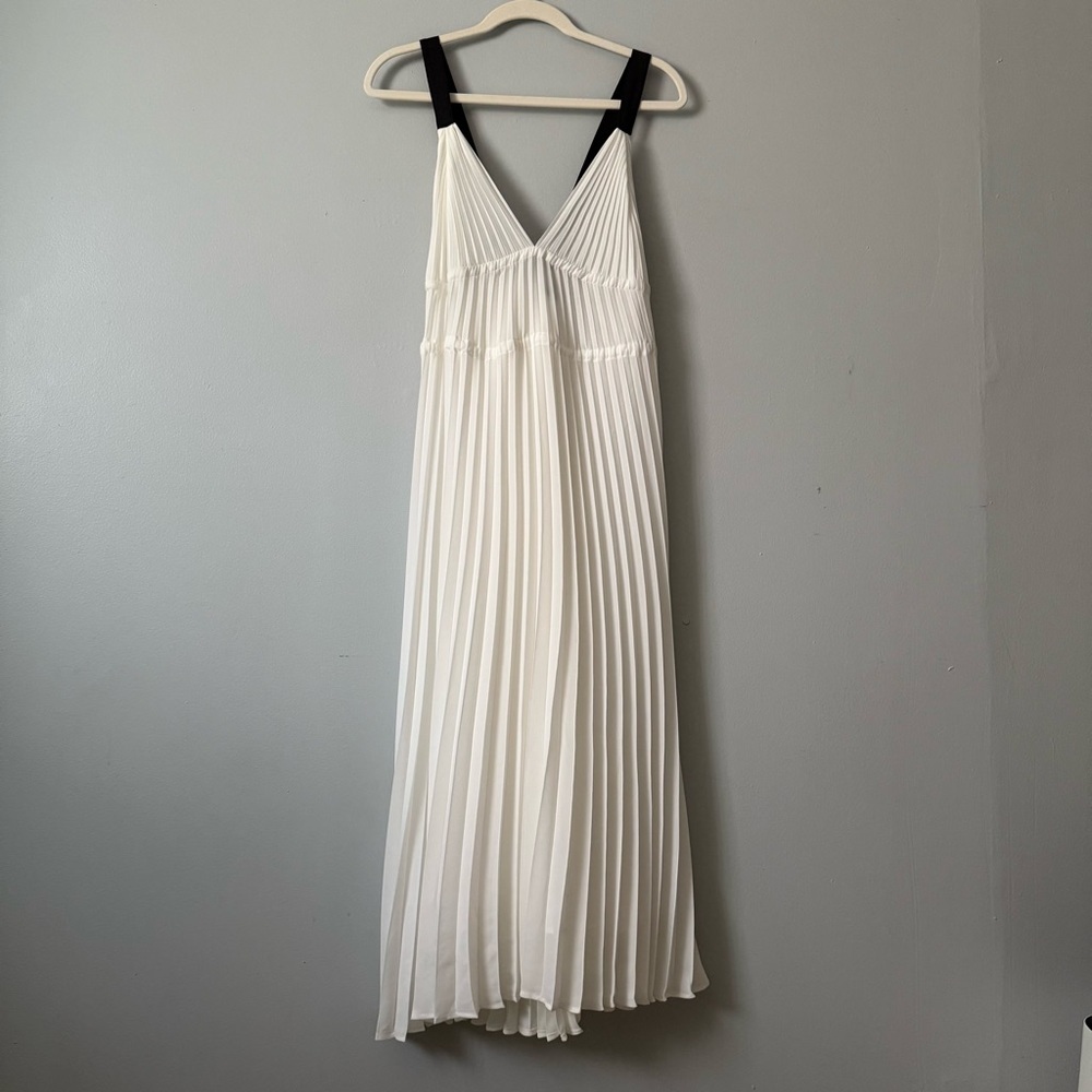Proenza Schouler White Label Broomstick Pleated Tank Dress In Off White - Picture 3 of 11